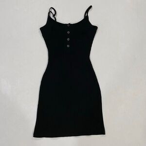 Beginning Boutique Black Ribbed Bodycon Mini Dress Women’s Size 8 Small